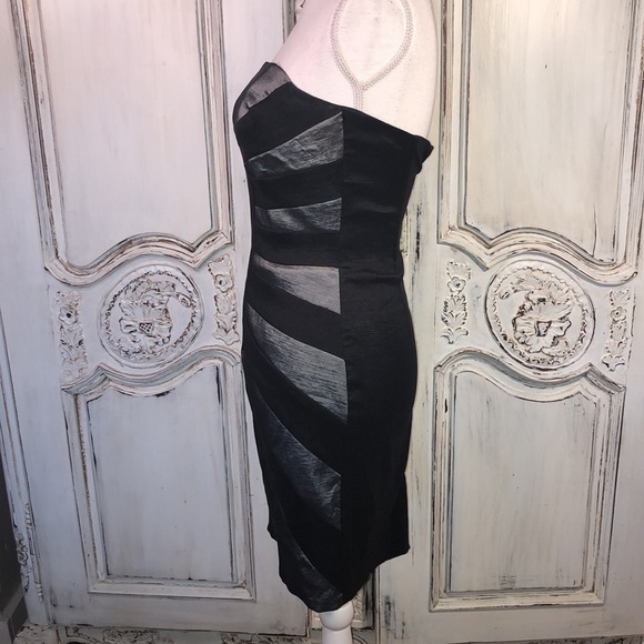 Jessica McClintock Strapless SunBurst Graphic Panels Dress Size 4 Prom, Wedding - Picture 5 of 9